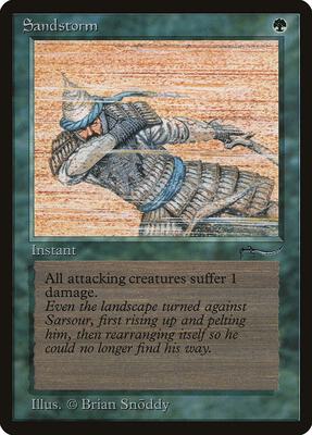 Sandstorm card from Arabian Nights