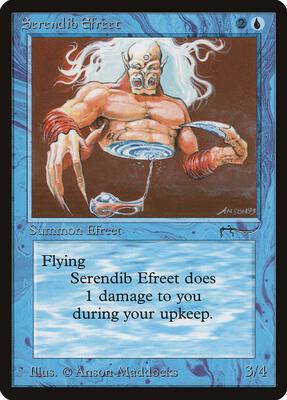 Serendib Efreet card from Arabian Nights