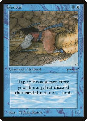Sindbad card from Arabian Nights