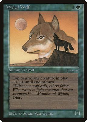 Wyluli Wolf card from Arabian Nights