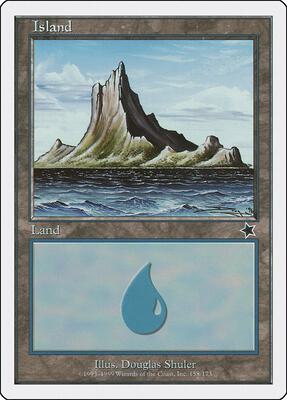 Island (158) card from Starter 1999