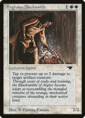 Argivian Blacksmith card from Antiquities
