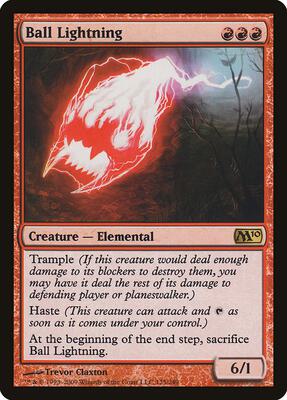 Ball Lightning card from Magic 2010 (M10)
