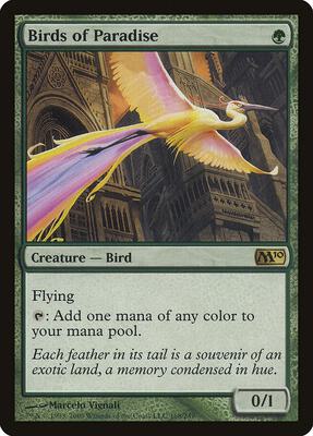 Birds of Paradise card from Magic 2010 (M10)
