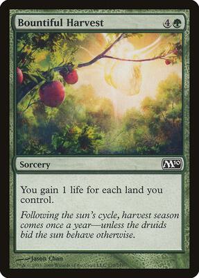 Bountiful Harvest card from Magic 2010 (M10)