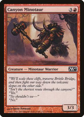 Canyon Minotaur card from Magic 2010 (M10)