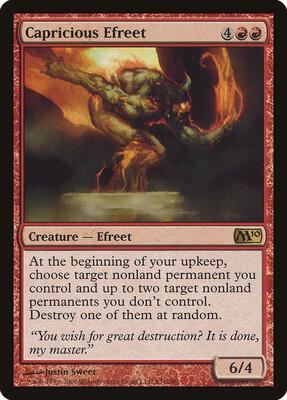 Capricious Efreet card from Magic 2010 (M10)