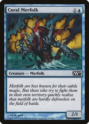 Coral Merfolk card from Magic 2010 (M10)