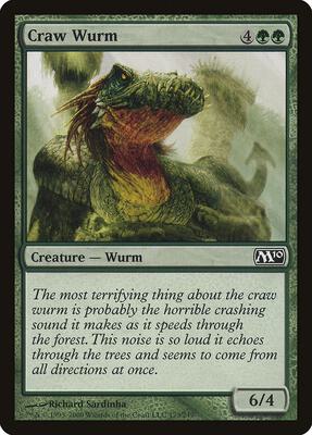 Craw Wurm card from Magic 2010 (M10)