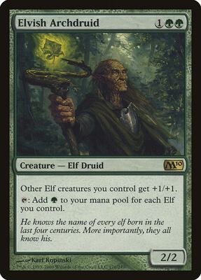 Elvish Archdruid card from Magic 2010 (M10)