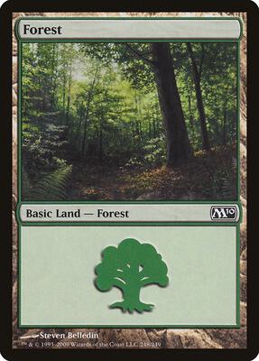 Forest (248) card from Magic 2010 (M10)