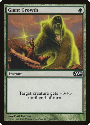 Giant Growth card from Magic 2010 (M10)