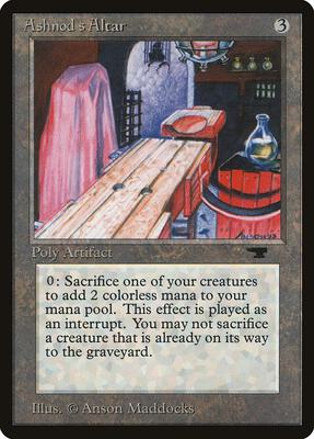 Ashnod's Altar card from Antiquities