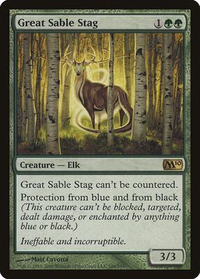 Great Sable Stag card from Magic 2010 (M10)