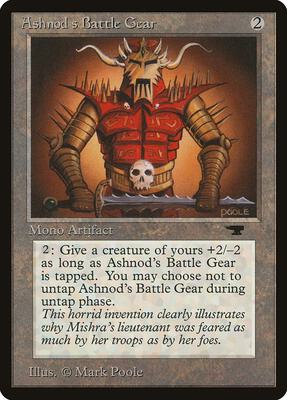 Ashnod's Battle Gear card from Antiquities