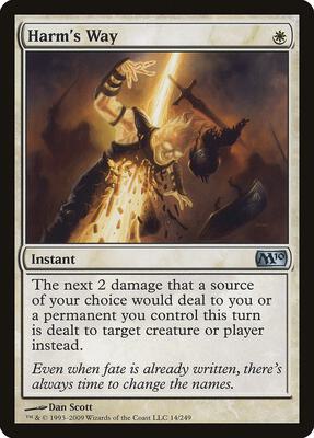 Harm's Way card from Magic 2010 (M10)