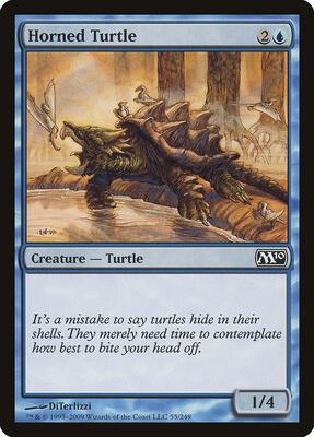 Horned Turtle card from Magic 2010 (M10)
