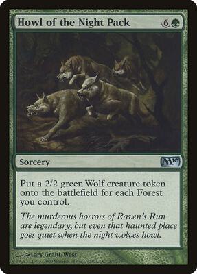 Howl of the Night Pack card from Magic 2010 (M10)
