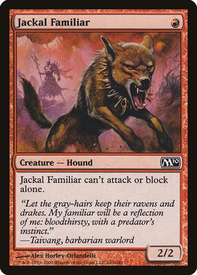 Jackal Familiar card from Magic 2010 (M10)