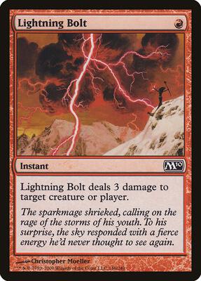 Lightning Bolt card from Magic 2010 (M10)