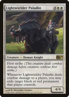 Lightwielder Paladin card from Magic 2010 (M10)