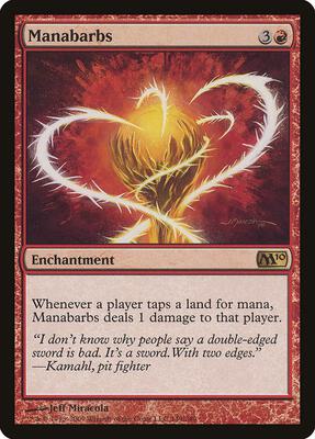 Manabarbs card from Magic 2010 (M10)