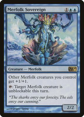 Merfolk Sovereign card from Magic 2010 (M10)