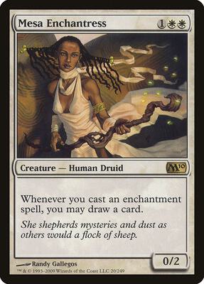 Mesa Enchantress card from Magic 2010 (M10)