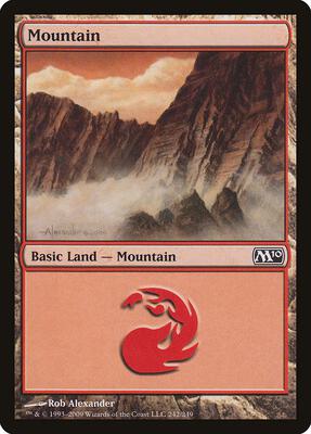 Mountain (242) card from Magic 2010 (M10)