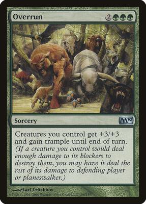 Overrun card from Magic 2010 (M10)