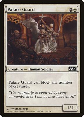 Palace Guard card from Magic 2010 (M10)
