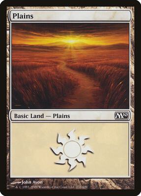 Plains (231) card from Magic 2010 (M10)