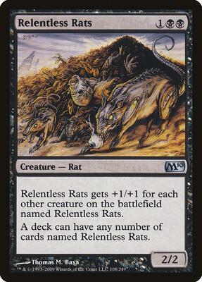 Relentless Rats card from Magic 2010 (M10)