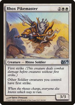 Rhox Pikemaster card from Magic 2010 (M10)