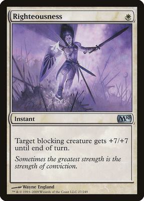 Righteousness card from Magic 2010 (M10)