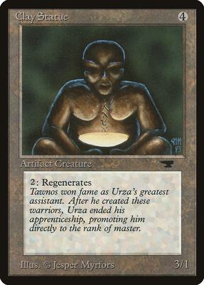 Clay Statue card from Antiquities