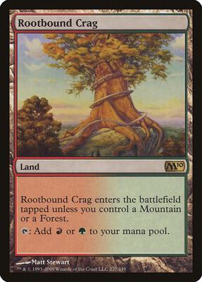 Rootbound Crag card from Magic 2010 (M10)