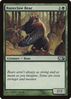 Runeclaw Bear card from Magic 2010 (M10)