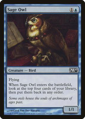 Sage Owl card from Magic 2010 (M10)