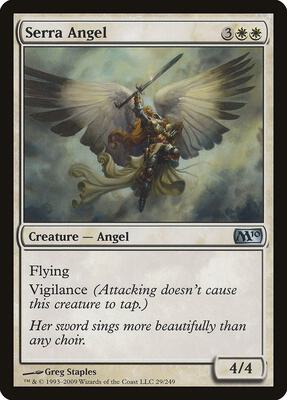 Serra Angel card from Magic 2010 (M10)