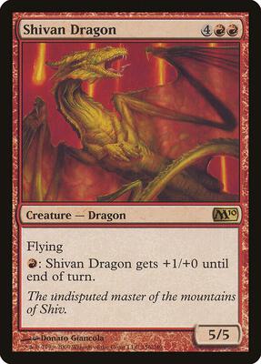 Shivan Dragon card from Magic 2010 (M10)