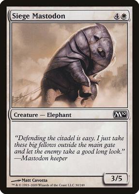 Siege Mastodon card from Magic 2010 (M10)