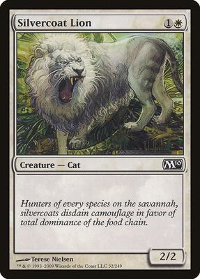 Silvercoat Lion card from Magic 2010 (M10)