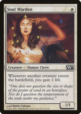 Soul Warden card from Magic 2010 (M10)