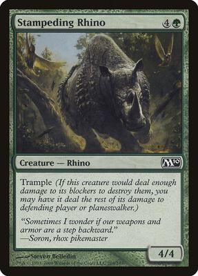 Stampeding Rhino card from Magic 2010 (M10)