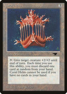 Coral Helm card from Antiquities