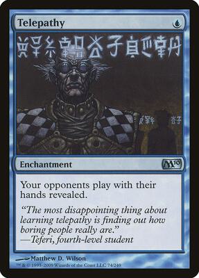 Telepathy card from Magic 2010 (M10)