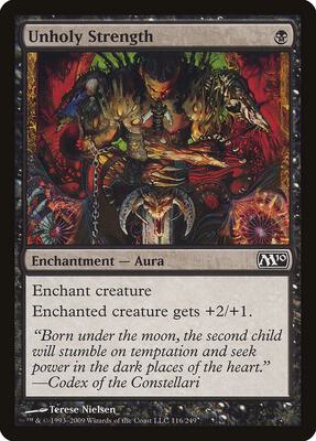 Unholy Strength card from Magic 2010 (M10)
