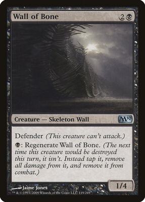 Wall of Bone card from Magic 2010 (M10)