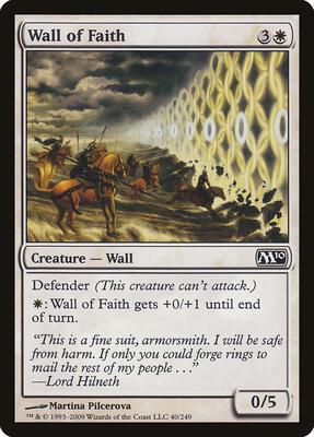 Wall of Faith card from Magic 2010 (M10)